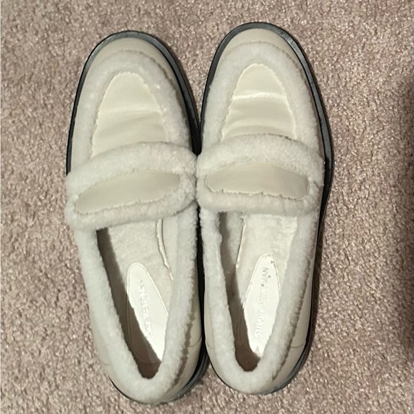 Stuart Weitzman Palmer Shearling Trim Loafers - Picture 2 of 4